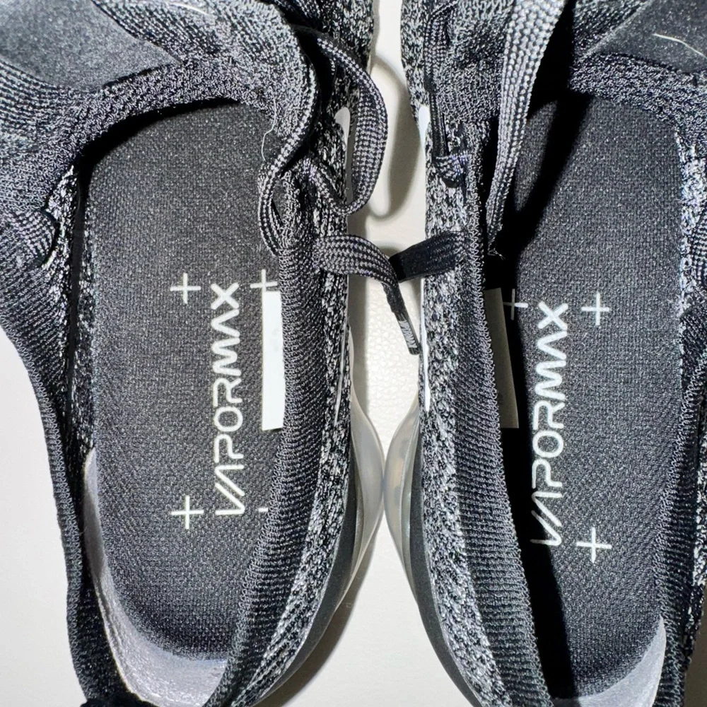Nike Vapor Max Black and White Athletic Shoes - Picture 4 of 5